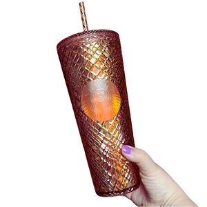 NWT STARBUCKS Holiday 2021 Rose Gold Jeweled Venti Cup